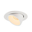 SLV LED Ceiling recessed luminaire NUMINOS� GIMBLE L, 3000K, 20�, white