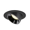 SLV LED Ceiling recessed luminaire NUMINOS� GIMBLE L, 4000K, 55�, black/chrome