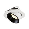SLV LED Ceiling recessed luminaire NUMINOS� GIMBLE L, 4000K, 20�, white/black