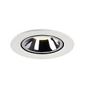 SLV LED Ceiling recessed luminaire NUMINOS� GIMBLE L, 4000K, 55�, white/chrome
