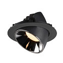 SLV LED Ceiling recessed luminaire NUMINOS� GIMBLE XL, 3000K, 55�, black/chrome