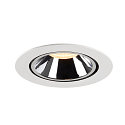 SLV LED Ceiling recessed luminaire NUMINOS� GIMBLE XL, 3000K, 20�, white/chrome