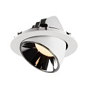 SLV LED Ceiling recessed luminaire NUMINOS� GIMBLE XL, 3000K, 40�, white/chrome