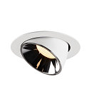 SLV LED Ceiling recessed luminaire NUMINOS� GIMBLE XL, 3000K, 40�, white/chrome