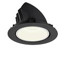 SLV LED Ceiling recessed luminaire NUMINOS� GIMBLE XL, 4000K, 40�, black/white