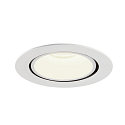 SLV LED Ceiling recessed luminaire NUMINOS� GIMBLE XL, 4000K, 20�, white