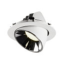 SLV LED Ceiling recessed luminaire NUMINOS� GIMBLE XL, 4000K, 40�, white/chrome