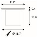 Projecteur encastr� ROCCI 200 EL rond, rigide, accessible, r�sistant aux chocs IP65 / IP67, acier inoxydable 