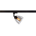3-phase spot PARA CONE GL GU10, transparent, bamboo