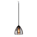 Pendant luminaire PARA CONE GL GU10, transparent, black