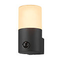 Wall luminaire GRAFIT, E27, round, sensor, anthracite