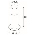 SLV Lampadaire d'ext�rieur GRAFIT 30 POLE rond, avec diffuseur E27 IP44, anthrazit gradable