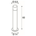 SLV Floor lamp GRAFIT 60 Pole, E27, round, anthracite