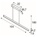SLV Luminaire � suspension ONE LINEAR 100 PHASE UP/DOWN IP20, laiton gradable