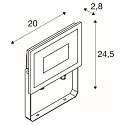 SLV LED Wall / Ceiling luminaire FLOODI L, 48W, 3000K, 100°, anthracite/transparent