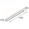 SLV Luminaire mural d'extérieur VANO WING SP LONG IP65, gris gradable