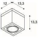 SLV Plafonnier ext�rieur ESKINA FRAME CL SINGLE CCT � 1 flamme, CCT Switch, r�glable IP65, anthrazit 