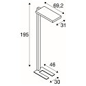 SLV Lampadaire WORKLIGHT UGR < 19 IP20, argent gradable