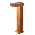 LED Outdoor Floorlamp RUSTY PATHLIGHT 40,  IP55 IK06, height 70cm, 8.9W 3000K 400lm 90�, FeCSi steel rust color