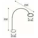 SLV Lampadaire ONE BOW FL haut bas, blanche gradable