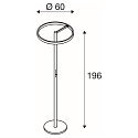 SLV Lampadaire ONE STRAIGHT FL haut bas, noir  gradable