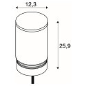 SLV T�te de luminaire M-POL M LOUVER on/off IP65, anthrazit 