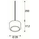 Luminaire à suspension PANTILO 28 PD E27 IP20, or