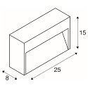 SLV Luminaire mural d'extérieur CONCRETO M IP65, gris