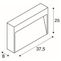 SLV Luminaire mural d'extérieur CONCRETO L IP65, gris