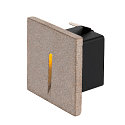 SLV Luminaire d'encastrement mural  CONCRETO EL CUT angulaire, indirect, commutable IP65, gris, noir 