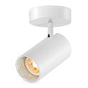 Applique et plafonnier ASTO TUBE CW SINGLE � 1 flamme, rond, pivotant � la cardan GU10 IP20, blanche gradable