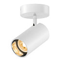 SLV Applique et plafonnier ASTO TUBE CW SINGLE � 1 flamme, rond, pivotant � la cardan GU10 IP20, blanche gradable
