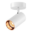 SLV Applique et plafonnier ASTO TUBE CW SINGLE � 1 flamme, rond, pivotant � la cardan GU10 IP20, blanche gradable