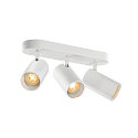 Applique et plafonnier ASTO TUBE CW TRIPLE 3 flammes, langue, pivotant � la cardan GU10 IP20, blanche gradable