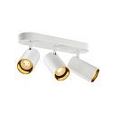 SLV Applique et plafonnier ASTO TUBE CW TRIPLE 3 flammes, langue, pivotant � la cardan GU10 IP20, blanche gradable