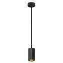 SLV Luminaire � suspension ASTO TUBE � 1 flamme, rond, rigide GU10 IP20, noir gradable
