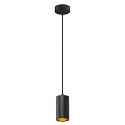 SLV Luminaire � suspension ASTO TUBE � 1 flamme, rond, rigide GU10 IP20, noir gradable