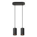 Luminaire � suspension ASTO TUBE � 2 flammes, rigide, langue GU10 IP20, noir gradable