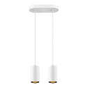 SLV Luminaire � suspension ASTO TUBE � 2 flammes, rigide, langue GU10 IP20, blanche gradable