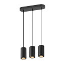 Luminaire � suspension ASTO TUBE 3 flammes, rigide, langue GU10 IP20, noir gradable
