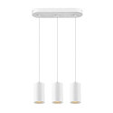 Luminaire � suspension ASTO TUBE 3 flammes, rigide, langue GU10 IP20, blanche gradable