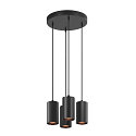 Luminaire � suspension ASTO TUBE 4 flammes, rond, rigide GU10 IP20, noir gradable