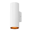 SLV Luminaire mural ASTO TUBE haut bas, � 2 flammes, cylindrique, rigide GU10 IP20, blanche gradable