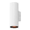 SLV Luminaire mural ASTO TUBE haut bas, � 2 flammes, cylindrique, rigide GU10 IP20, blanche gradable