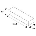 SLV Connecteur longitudinal triphas� S-TRACK PHASE & DALI version pour montage encastr�, contr�lable par DALI