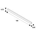SLV Rail en applique TRACK 48V contr�lable par DALI, profond, noir