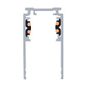 SLV Rail en applique TRACK 48V contr�lable par DALI, profond, noir
