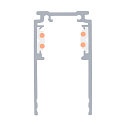 SLV surface-mounted track TRACK 48V DALI controllable, low, white