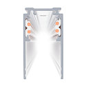 SLV surface-mounted track TRACK 48V DALI controllable, low, white