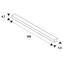 SLV Rail encastr� TRACK 48V contr�lable par DALI, noir